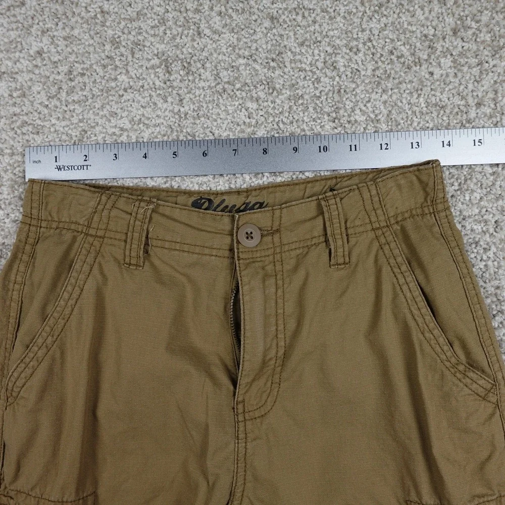 Plugg Boys Brown Cargo Shorts Size 12 Utility Multi-Pocket Skater Gorpcore